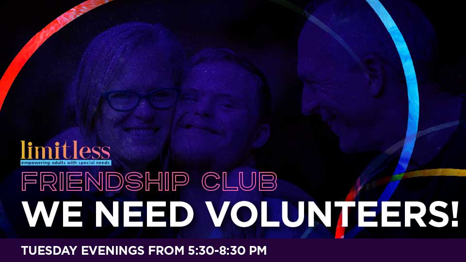 Limitless Friendship Club VOLUNTEER Event Slide